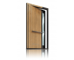 Drzwi na zawiasie Pivot | Próg z wstawką termoizolacyjną, Producent drzwi zewnętrznych, okien, stolarki drewnianej